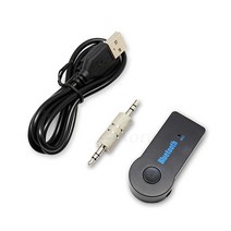 블루투스 송신기 수신기 동글 미니 3.5mm 잭 자동 aux 스테레오 오디오 음악 키트, 검은색