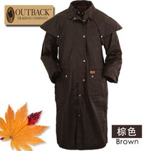 미국 수입 OUTBACK 긴 유포 윈드 브레이커 방풍 따뜻한 코트 카우보이 승마 서부 거인, 7.브라운-M