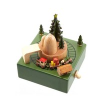 우든크래프트 초록 산타 마을 오르골 YP1532, 혼합색상