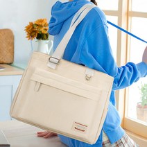 예쁜노트북가방 여성 15인치 노트북 가방 15.6인치 태블릿가방 14인치 학생 숄더백 방수가방 중학생 학원가방 노트북보호 테블릿가방, 블랙