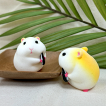골든 햄스터 피규어 귀여운 동물 모형 책상 장식 미니 화분 꾸미기, 단품