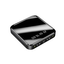 보조배터리 미니 파워뱅크 30000mah 빠른 충전 powerbank led hd 휴대용 배터리 충전기 poverbank for iphone 12pro xiaomi huawei, 검은색