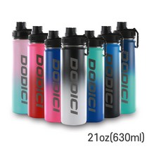 도디치 스텐물병 2중진공(보온/보냉)21oz(630ml) 보온병 물병 물통 스포츠 자전거 등산 런닝 텀블러 진공, 스카이블루/블루