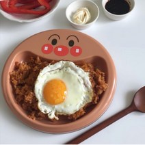호빵맨 어린이 볶음밥 플레이트 접시, 호빵맨얼굴접시