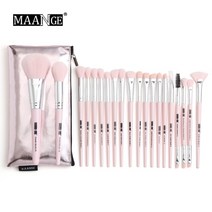 make up brush 붓 메이크업 MAANGE-메이크업 브러쉬 세트 내추럴 헤어 파운데이션 파우더 아이섀도우 메이, 한개옵션1, 04 20pcs with bag-D