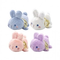 1+1 M103 키홀더 봉제 인형 단체 선물키 토끼 링개 4 패션 소품 열쇠고리 인형링 판촉물, 토끼인형 키링(4개)