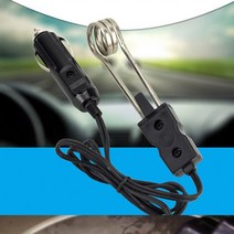 차량용 돼지꼬리 히터 온수 물데우는 기계 물 가열기, 24V-120W 시거잭 라인