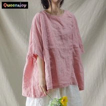 퀸앤조이 린넨의 계절 박시한 썸머 블라우스