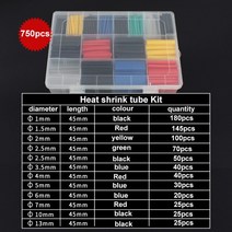 열 수축 튜브 Thermoresistant 키트 폴리올레핀 절연 케이블 방수 21, [07] 328pcs