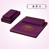 절방석 108배 명상 기도방석 불교 매트 백팔배, 바이올렛 [린넨 자수 스타일]