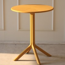 코나 야외가구 카페 테라스 테이블 의자 세트 (단품 세트), 옐로우, 테이블(600원형)