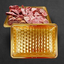 금색 등트레이 채반 100개 정육 선물세트 고기포장 바구니, 5호 (20근/약9kg)