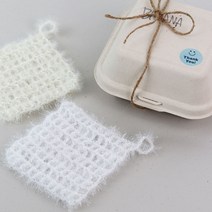 코바늘 왕초보 사각 수세미뜨기 DIY KIT 기초 도안 강의영상포함 어린이집 스승의날 선물, 코랄 사각수세미 만들기