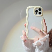 쿠잉제이 생크림 테두리 아이폰 케이스