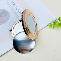 헤세드 DIY) 민자 콤팩트거울 양면거울 손거울, 로즈골드, 1개