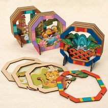 우드 시어터(극장) 민화 4종 팬시우드 / 어린이 DIY, 일월오봉도