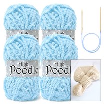 [니뜨] 하이푸들실(80g)x4볼+줄바늘6.0mm+너음목도리 도안, 04_스카이