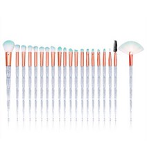 메이크업베이스 20pcs 다이아몬드 메이크업 브러쉬 세트 전문 파우더 파운데이션 블러셔 섀도우 속눈썹 블렌딩 브러쉬 뷰티 메이크업 도구, 001