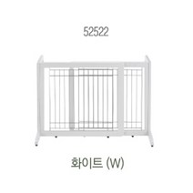릿첼 원목 자립형 강아지 애견 반려견 안전문 울타리 펜스 현관 방문 베란다 출입문 펫도어, 1. 일반형 화이트 높이 51cm