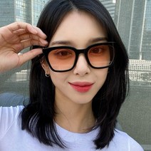멜라크메 남자 여자 스퀘어 휴양 여행 컬러 뿔테 패션 블랙 오렌지틴트선글라스