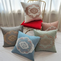 [신혼일기] 50x50 로맨틱 플라워 구름 쿠션 [5color], 50cm*50cm, 초록