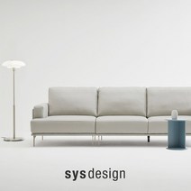 [시스디자인] 볼도 이태리 천연면피가죽 4인 소파, 그레이