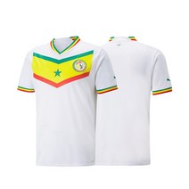 2022 카타르 월드컵 대표팀 아르헨티나 메시 프랑스 브라질 유니폼 단상 축구복 도매, 2022 세네갈 화이트-엠블럼 예매