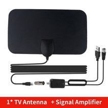 500 마일 디지털 TV 안테나 부스터 활성 실내 공중 HD 평면 디자인 8K 4K 1080P 25DB 고 이득 DTV 박스 EU 플매트 카펫 러그, 01 Combo package