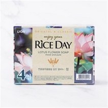 [메가마트]라이스데이 연꽃과 어성초를 담은 쌀비누 청 100g*4개, 100g, 8개