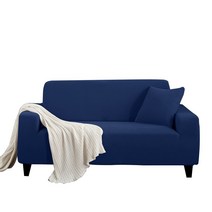 쇼파커버링 가죽교체 소파꺼짐 폴라 플리스 커버 거실 안락 의자 격자 무늬 L 모양 코너, 02 2 SEAT (135-170CM), 23 Navy