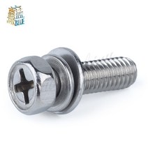 특수볼트Gb9074.13 304 스테인레스 스틸 크로스 헤드 외부 육각 3 조합 나사 M4 M5 M6 M8 볼트 6 각 결합, 02 M4 50pcs_04 40mm