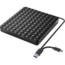 dvd odd 시디롬 외장 씨디롬 cd 롬 USB 3.0 CD 슬림 휴대용 광학 드라이브 CD-ROM 24X 플레이어 CD-R 리더기 컴퓨터 노트북 iMac, CHINA_FX DVD Black, 02 FX DVD Black