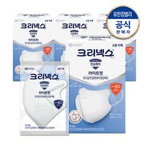 크리넥스 KF80 라이트핏 마스크 소형 10PX4개, 10매, 4개, 흰색