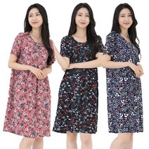 오리궁뎅이 여름 쿨원단 플라워 까실이 원피스 룸웨어 이지웨어 홈웨어