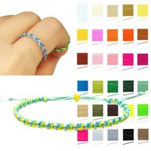 나일론 매듭실 0.4mm 0.5mm x 5야드 (450cm) 마크라메 매듭끈 실 반지 팔찌 만들기 키링 마스크스트랩 매듭 공예, 34 진그린
