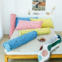 국내제작 캐릭터 프린팅 마이크로원단 바디필로우 등쿠션 3컬러, 등쿠션-핑크