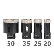 건식코아드릴 코어드릴 코아작업 Versery-M14 스레드 드라이 브레이징 다이아몬드 드릴링 코어 비트 4 개, 02 M14(20-25-35-50)4PCS