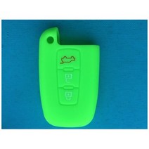 1Pc 실리콘 커버 스마트 키 케이스 현대 에쿠스 창세기 Veloster 기아 Sportage 포르테 Optima 영혼 Azera Sorento 3 버튼, New Green No Logo