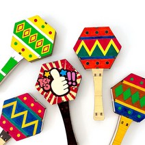 마라카스 악기만들기 DIY 키트 리듬 미술 공예 꾸미기 색칠 그리기 유아 아동 유치원 초등 방과후 돌봄교실, 마라카스(울라)