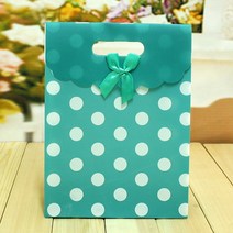 PP 리본 도트 선물백(大)/기념품점납품 팬시점판, 상세페이지 참조