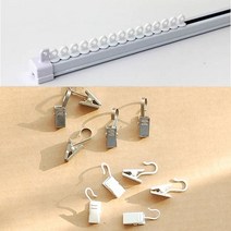 (10개) 커튼레일용 네트망용 걸이집게 스틸 고리집게 c, 그레이