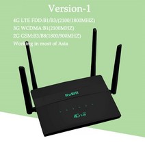 LTE 유심 라우터 와이파이 KuWFi 4G Wifi 300Mbps 무선 SIM 카드 슬롯 모뎀 지원 32 사용자 리피터 4 안테나 VPN 설정, [02] White, [01] Version-1, 01 Version-1_02 White