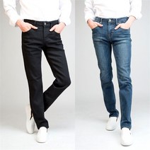 셀러허브 여성패션 남자 스판 허리밴딩 블랙진 슬림핏 스트레이트핏 청바지