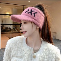 가로무늬 니트썬캡 골프모자 기모모자 털안감 겨울모자 겨울썬캡