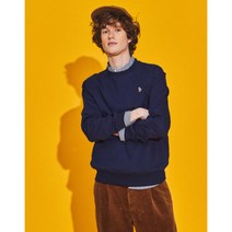 [헤지스 남성] [22SS] HZTS2A102N2 네이비 퍼피자수 베이직 맨투맨