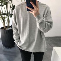 라일라이 SS 숄더다트 남자 루즈핏 긴팔 티셔츠 맨투맨