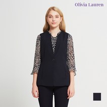 올리비아로렌 장식단추 포인트 숏 베스트 VOCQCVF7231