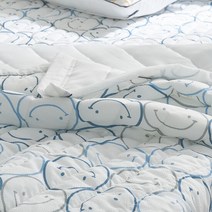 지베딩 미피 스마일 스노우리플 여름 차렵이불베개세트 S