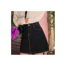 스커트 여성 밝은 라인 장식 Kawaii 모든 일치 우아한 캐주얼 여름 최신 Streetwear 유행 레저