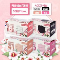 국내생산 3중필터 깨끗한마스크 덴탈마스크 100매, 핑크